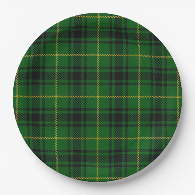 MacArthur Tartan Paper Plate (Front)