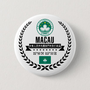 Macau 6 Cm Round Badge