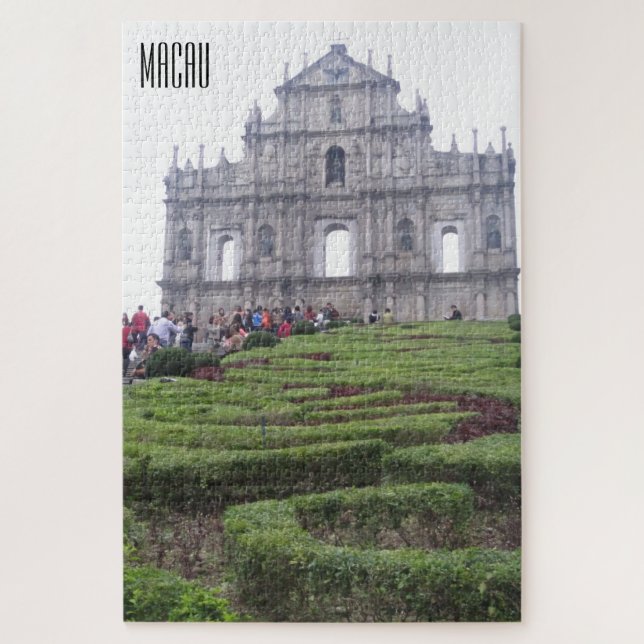 macau cathedral ruins jigsaw puzzle (Vertical)