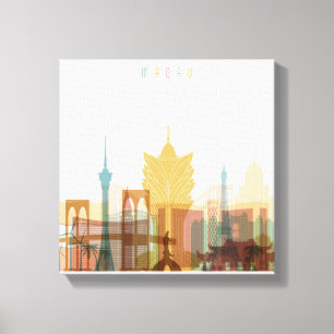 Macau, China   City Skyline Canvas Print