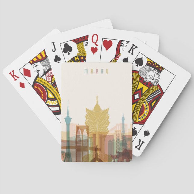 Macau, China | City Skyline Playing Cards (Back)