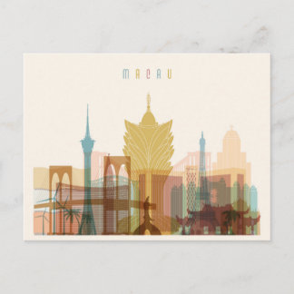 Macau, China | City Skyline Postcard