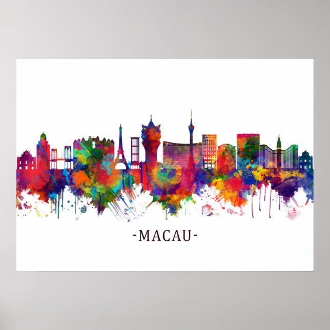 Macau China Skyline Poster (Front)