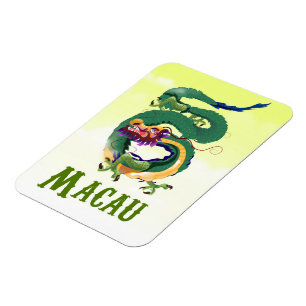 Macau China Vintage style travel poster Magnet