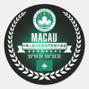 Macau Classic Round Sticker