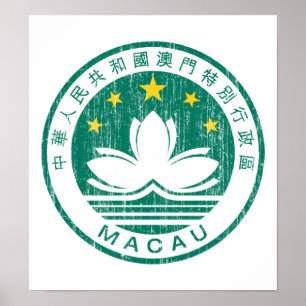 Macau Coat Of Arms Poster