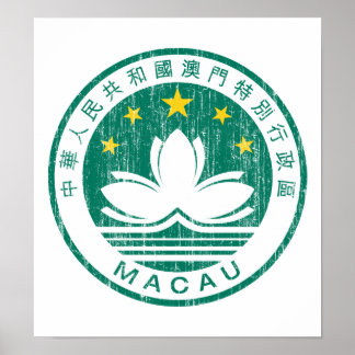 Macau Coat Of Arms Poster