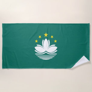 Macau flag beach towel