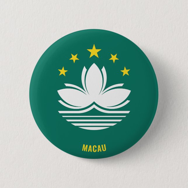 Macau Flag Charming Patriotic Button (Front)
