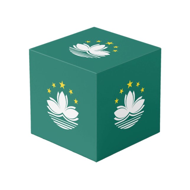 Macau flag cube (Front Angled)