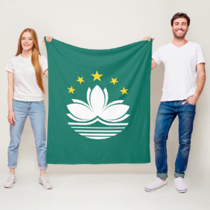 Macau flag fleece blanket