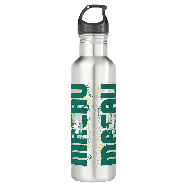 Macau Flag Gorgeous Patriotic 710 Ml Water Bottle (Front)