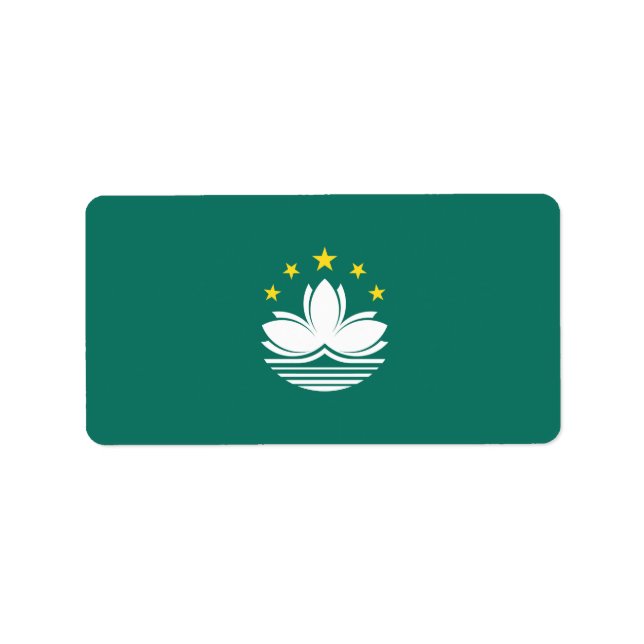 Macau flag label (Front)