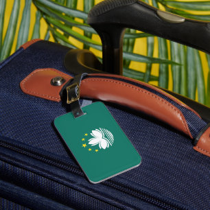 Macau flag luggage tag