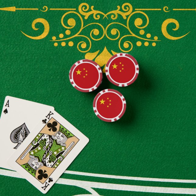 Macau flag poker chips (Poker Table (Stack))