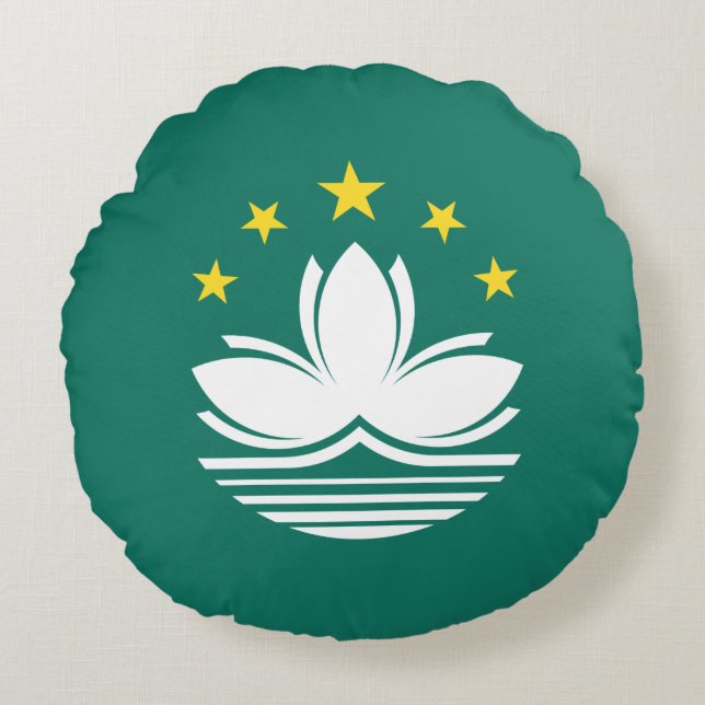 Macau Flag Round Cushion (Front)