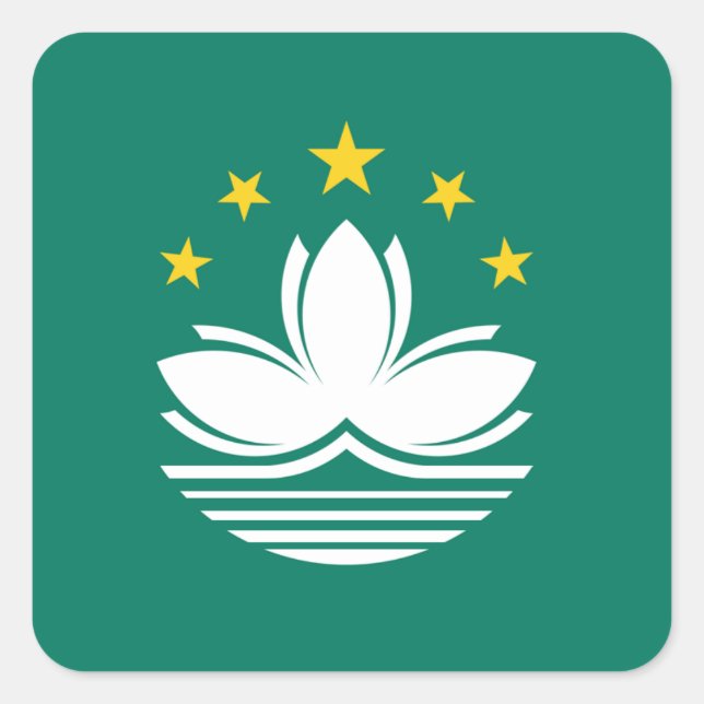 Macau Flag Round Sticker (Front)