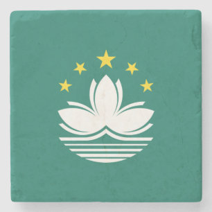 Macau Flag Stone Coaster