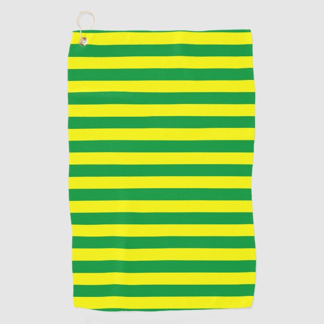 Macau flag stripes country lines symbol green yell golf towel (Front)