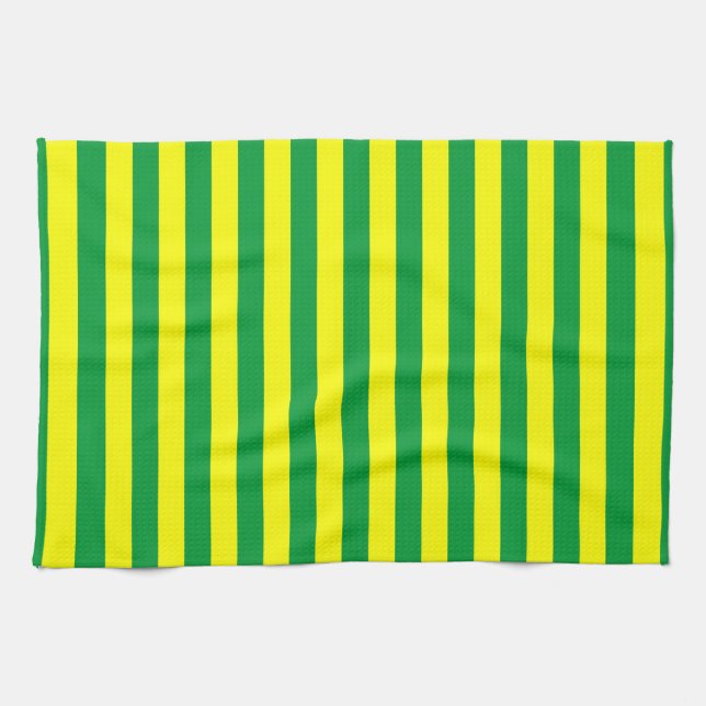 Macau flag stripes country lines symbol green yell tea towel (Horizontal)