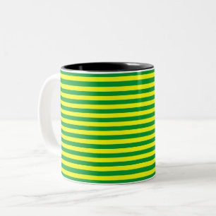 Macau flag stripes country lines symbol green yell Two-Tone coffee mug