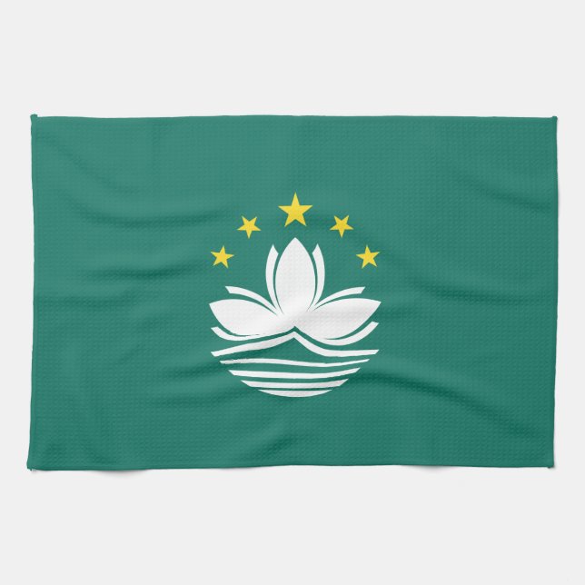 Macau Flag Tea Towel (Horizontal)