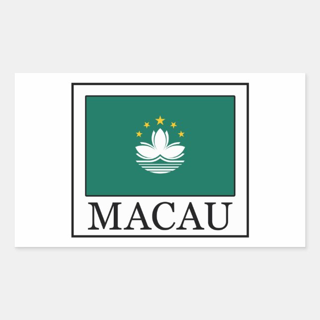 Macau Rectangular Sticker (Front)