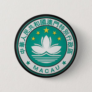 Macau Round Emblem 6 Cm Round Badge