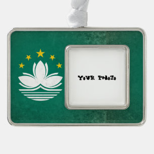 Macau Silver Plated Framed Ornament