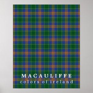 MacAuliffe Tartan Colors of Ireland Poster