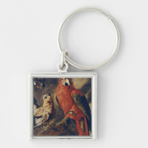 Macaw and Bullfinch Key Ring