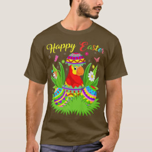 Macaw Bird Lover Floral Easter Egg Funny Macaw Eas T-Shirt