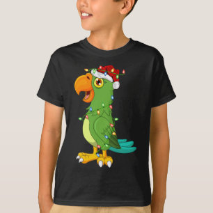 Macaw Bird Lover Xmas Santa Hat Macaw Christmas T-Shirt