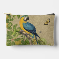 Macaw Blue Yellow Tropical Jungle Antique