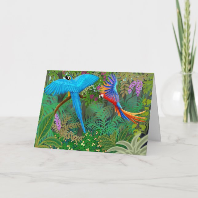 Macaw Jungle Card (Front)