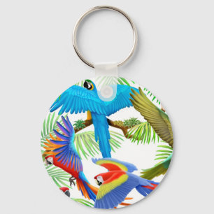 Macaw Jungle Keychain
