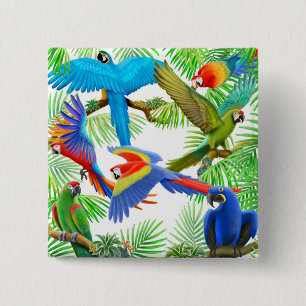 Macaw Jungle Pin