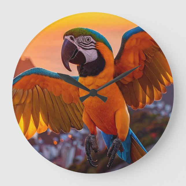 Macaw Large Clock (Front)