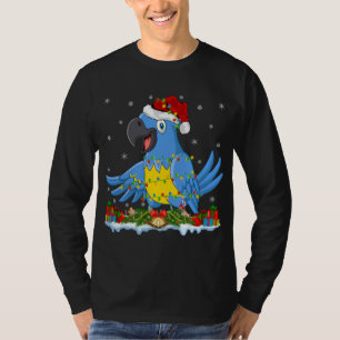 Macaw Lover Family Matching Santa Hat Macaw Christ T-Shirt
