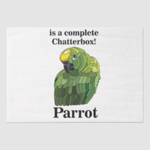 Macaw Parrot Bird Chatterbox Funny Birthday Tissue Paper