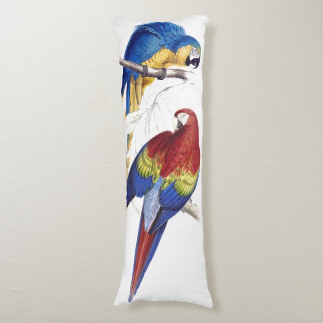 Macaw Parrot Birds Wildlife Animals Body Pillow (Front Vertical)