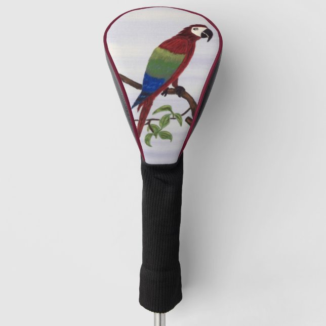 Macaw Parrot Golf Head Cover (Front)