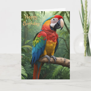 Macaw Parrot in the Jungle Card