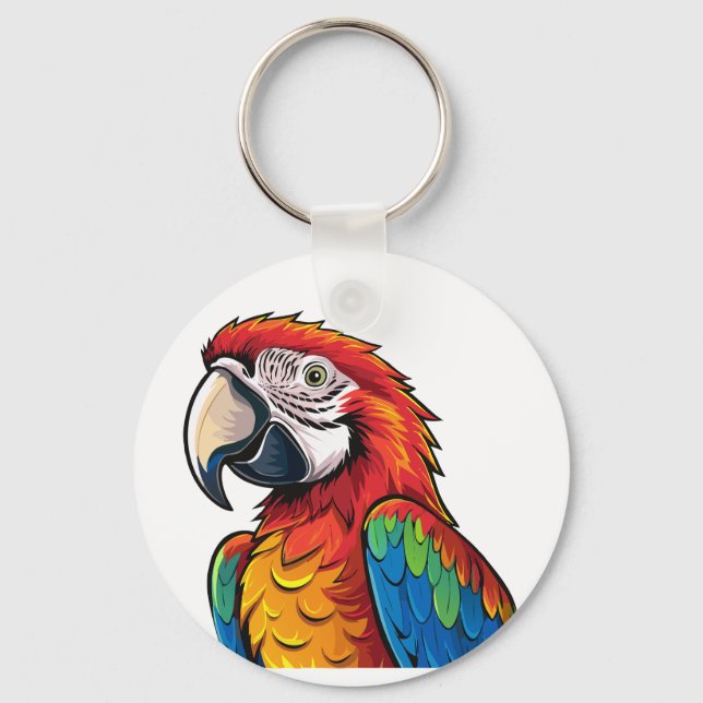 Macaw parrot key ring (Front)