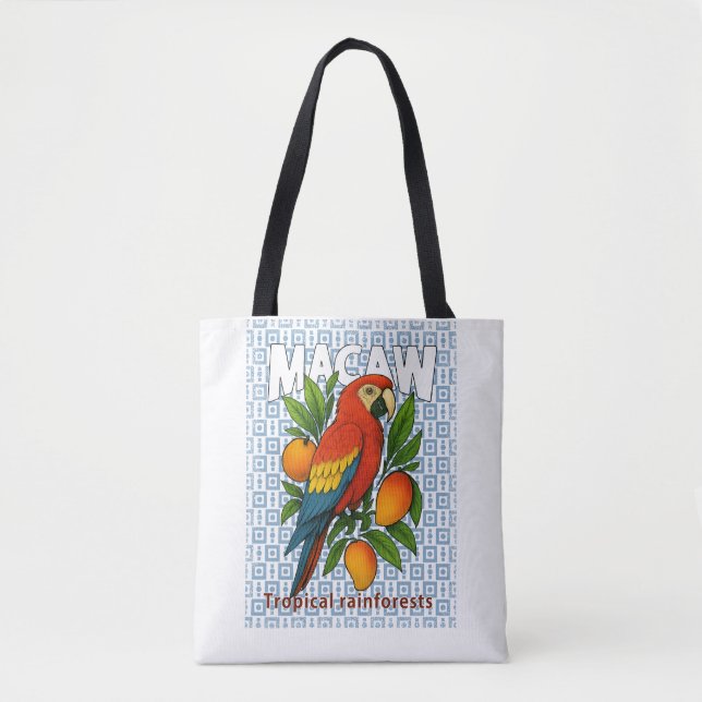 Macaw-parrot Tote Bag (Front)