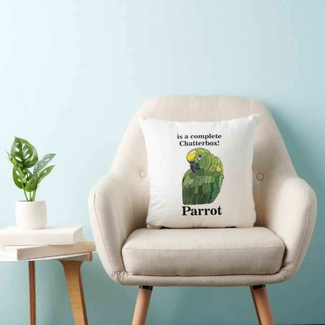 Macaw Parrot Tropical Bird Chatterbox Funny  Cushion (Chair)