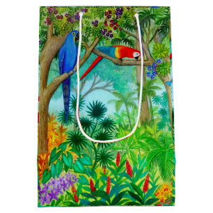 Macaw Parrot Tropical Jungle Gift Bag