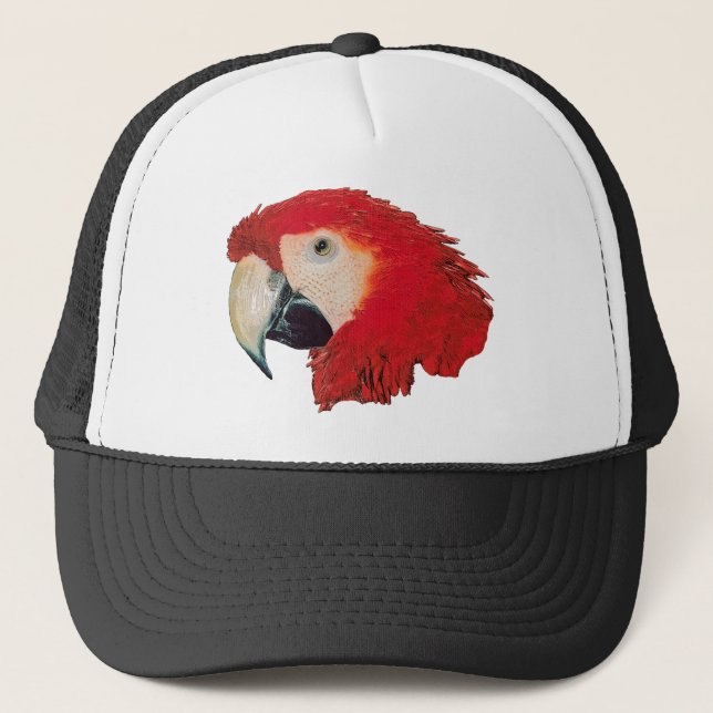Macaw Parrot Trucker Hat (Front)