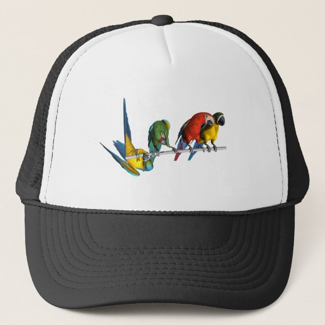Macaw Parrot Trucker Hat (Front)