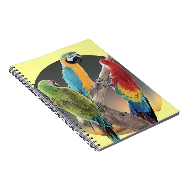 Macaw Parrots Notebook (Right Side)